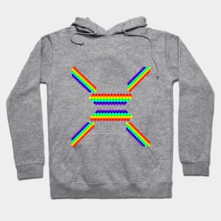 Rainbow zig-zag artwork Hoodie